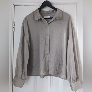Silk feel dress shirt